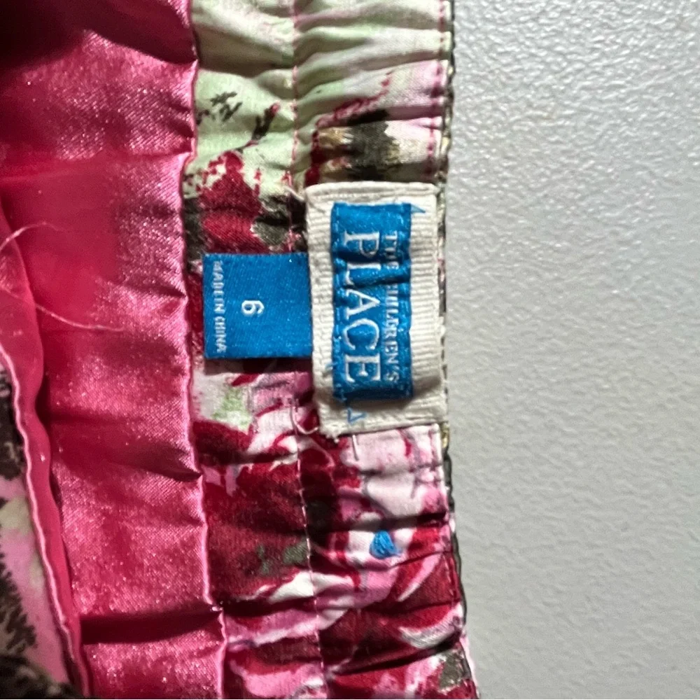 CHILDREN’ PLACE GIRLS MULI‎ PATTERNED FLORAL PLEATED SKIRT PINK YOUTH SZ 6